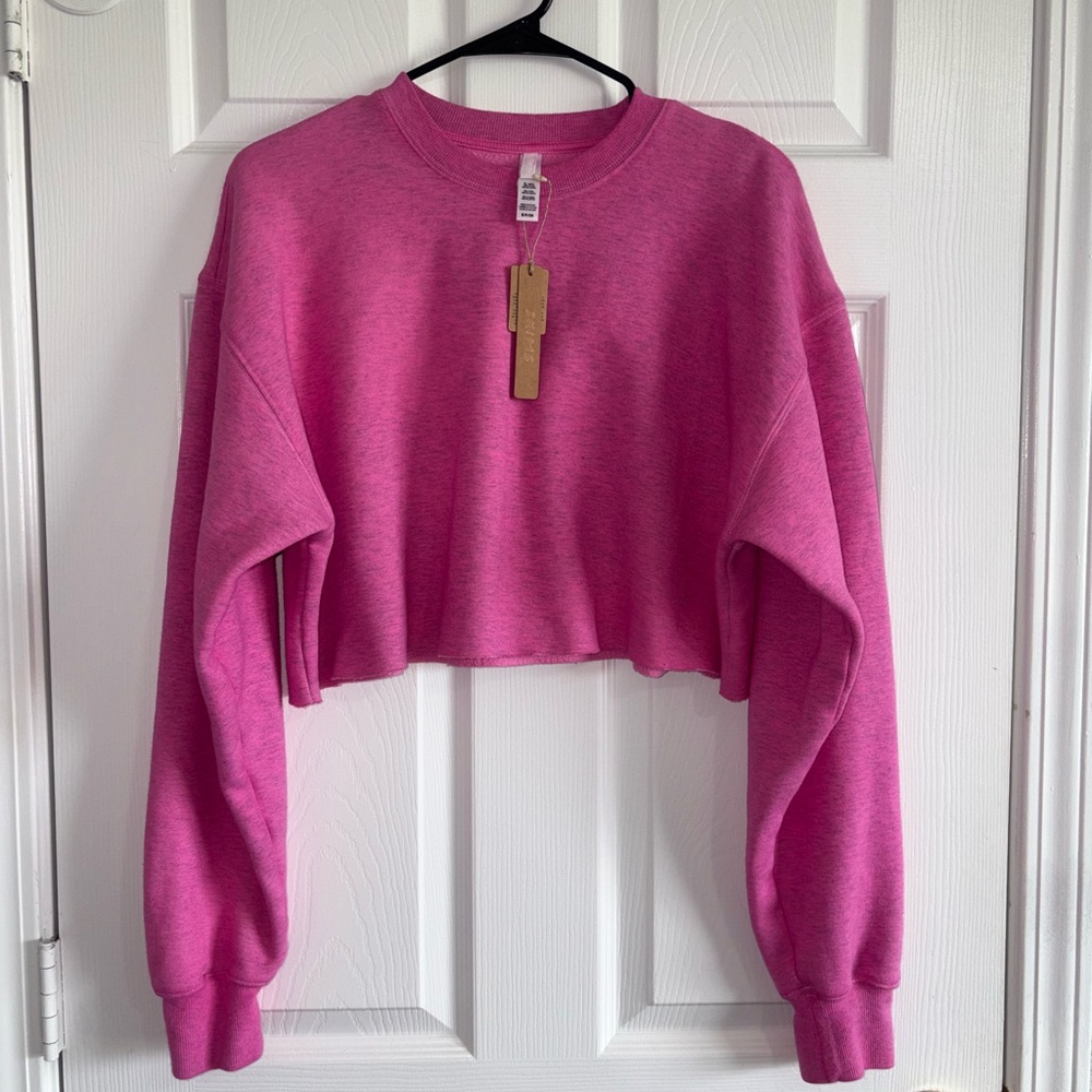 SKIMS Cotton Fleece Cropped Sweatshirt